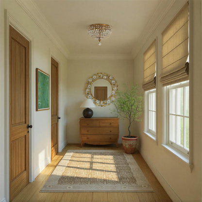 Roslyn Flush Mount Ceiling Light in hallway.