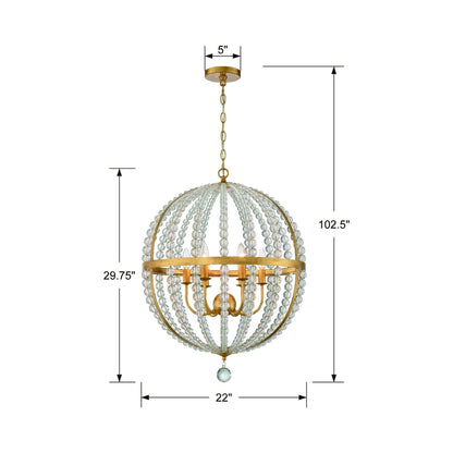 Roxy Chandelier - line drawing.