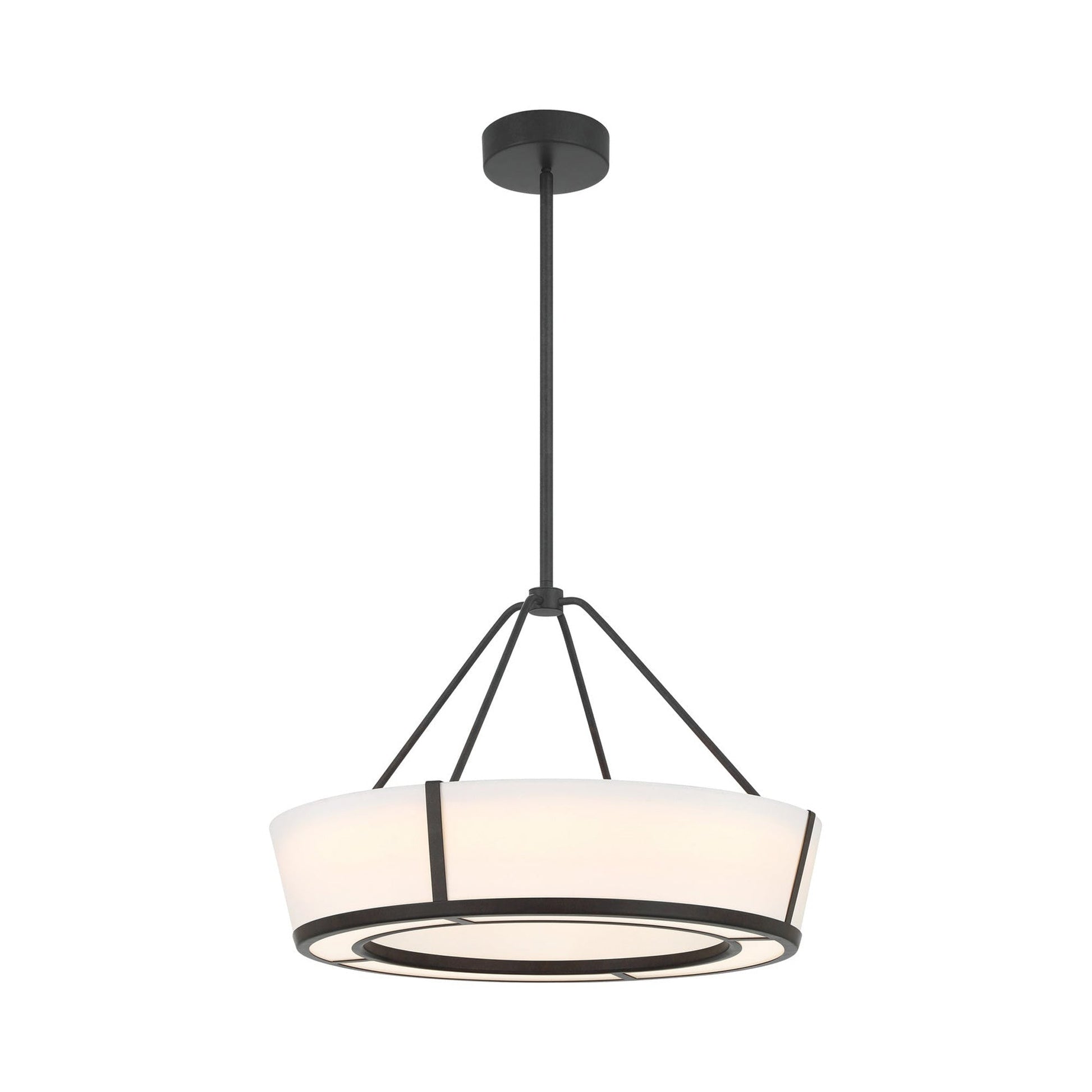 Royce LED Pendant Light in Charcoal Bronze.