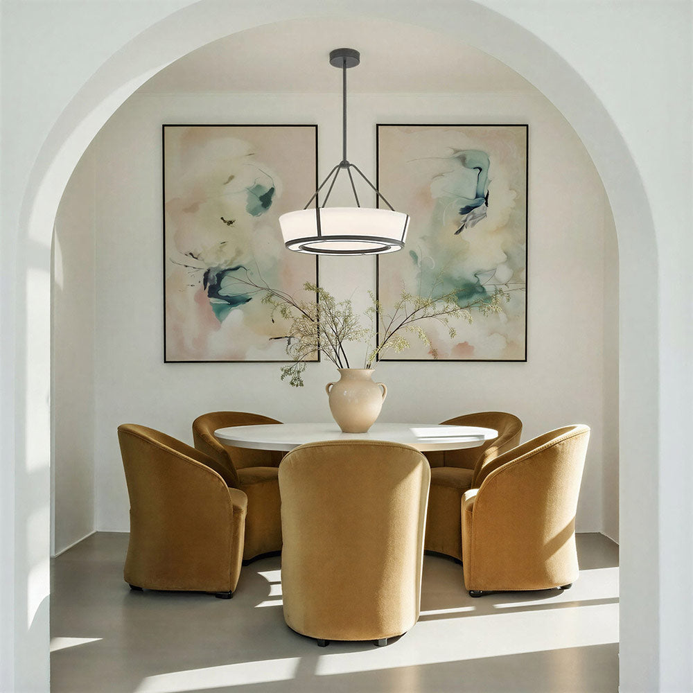 Royce LED Pendant Light in dining room.