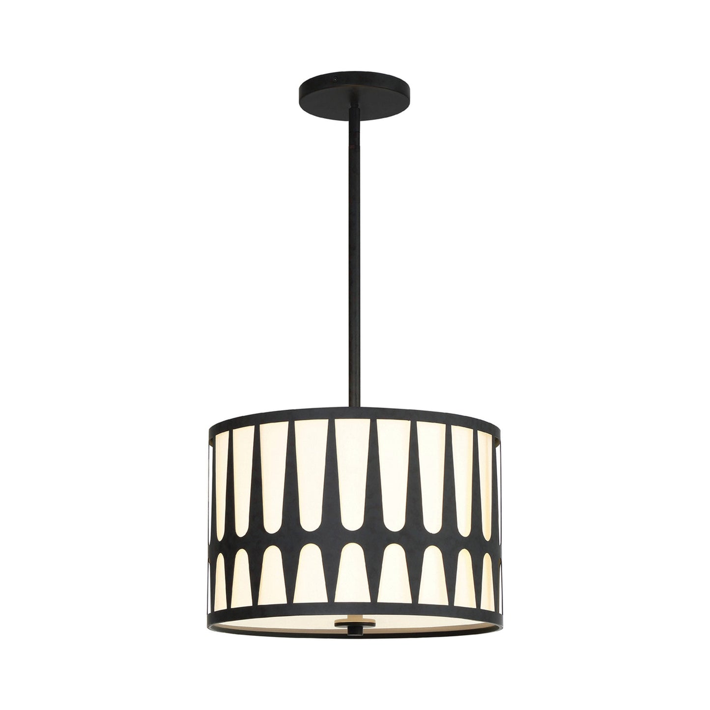 Royston Pendant Light in Black (3-Light).