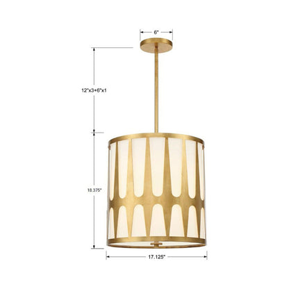 Royston Pendant Light - line drawing.