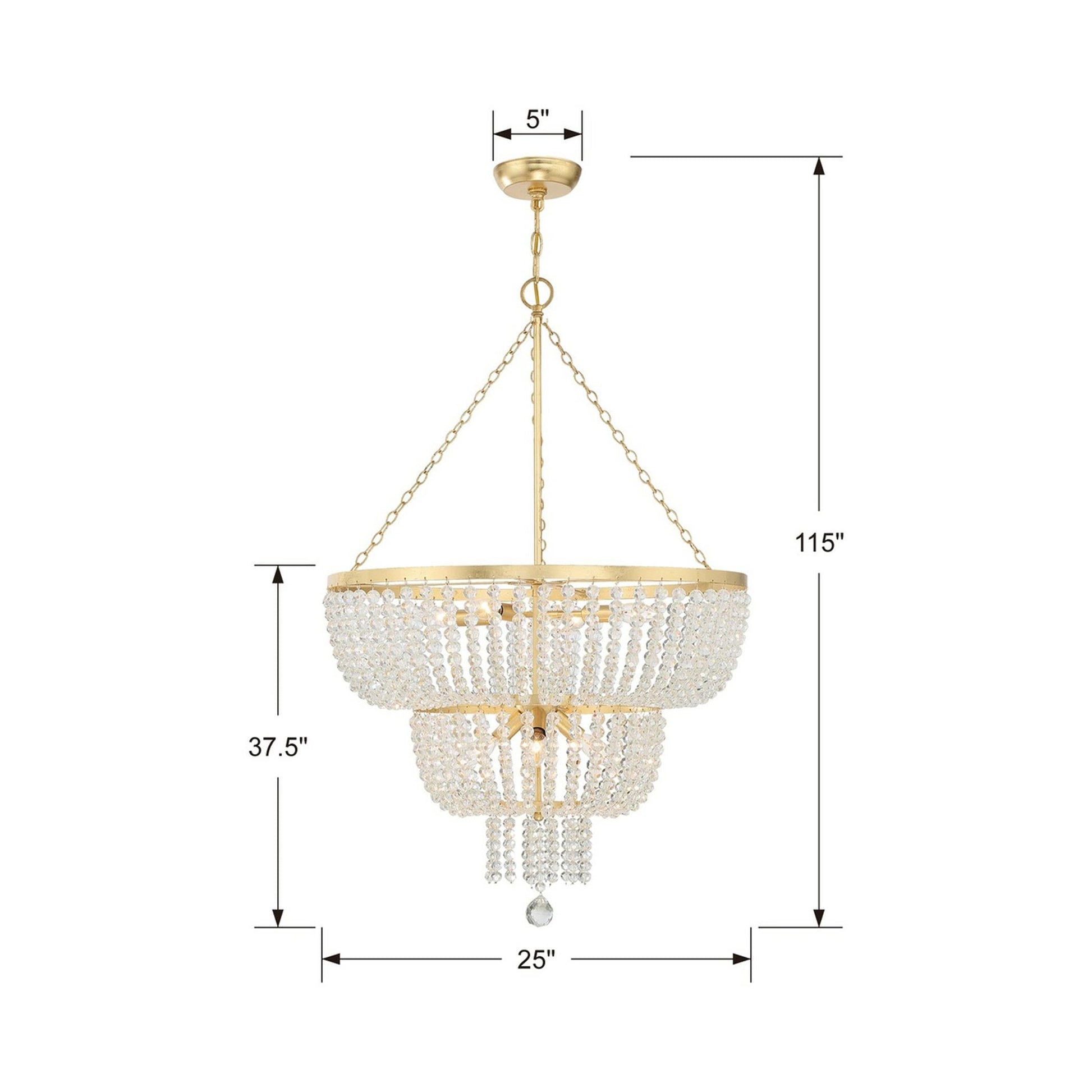 Rylee Chandelier - line drawing.