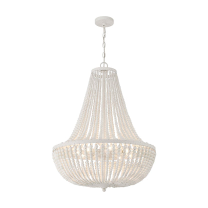 Rylee Crystal Chandelier in Matte White (8-Light).