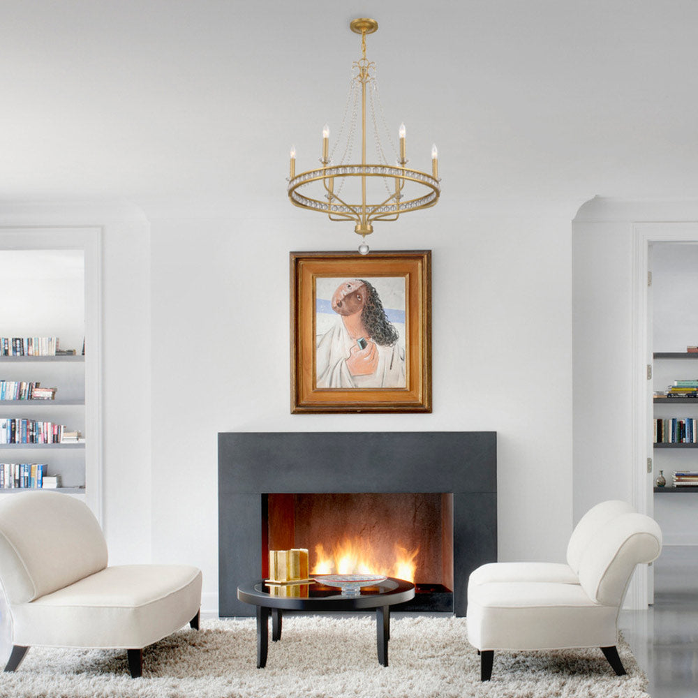 Seville Chandelier in living room.