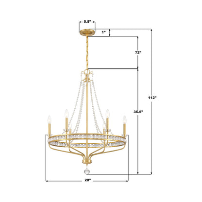 Seville Chandelier - line drawing.