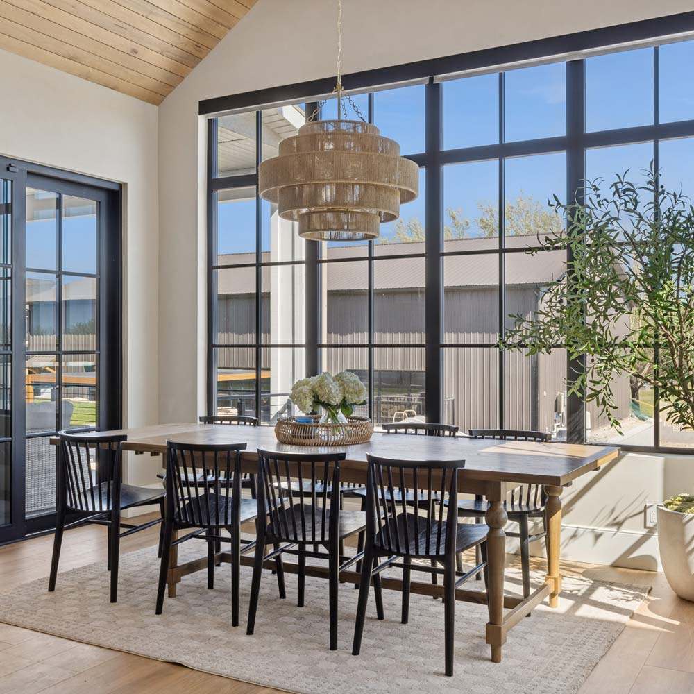 Shyla Chandelier in dining room.