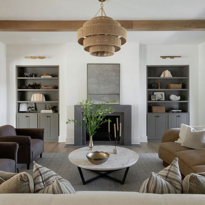 Shyla Chandelier in living room.