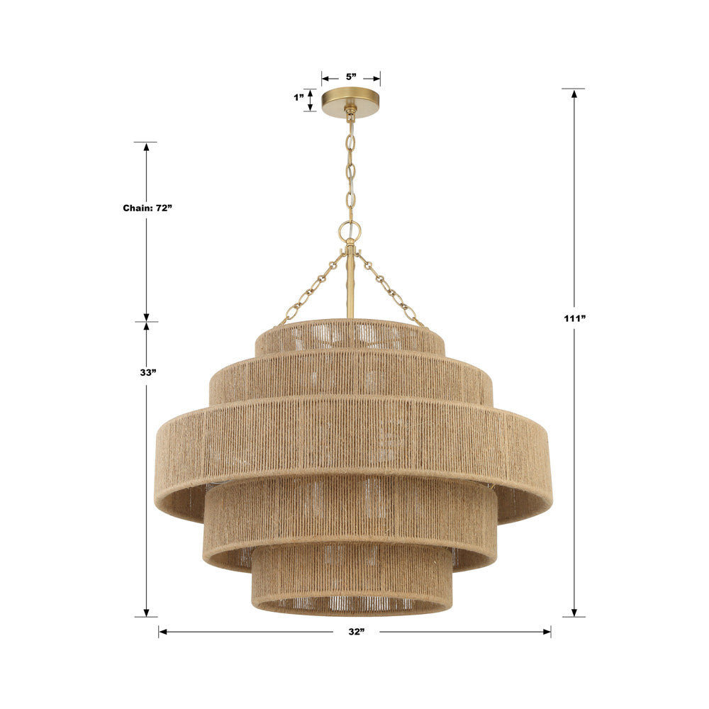 Shyla Chandelier - line drawing.