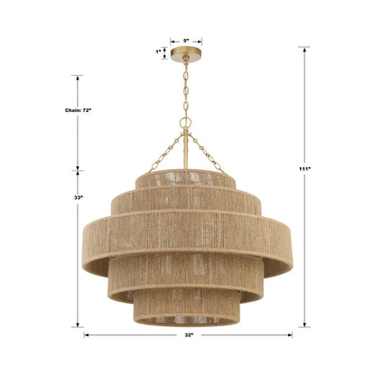 Shyla Chandelier - line drawing.