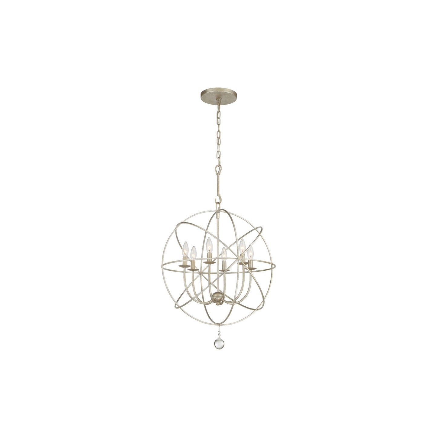 Solaris Chandelier in Olde Silver (Small).