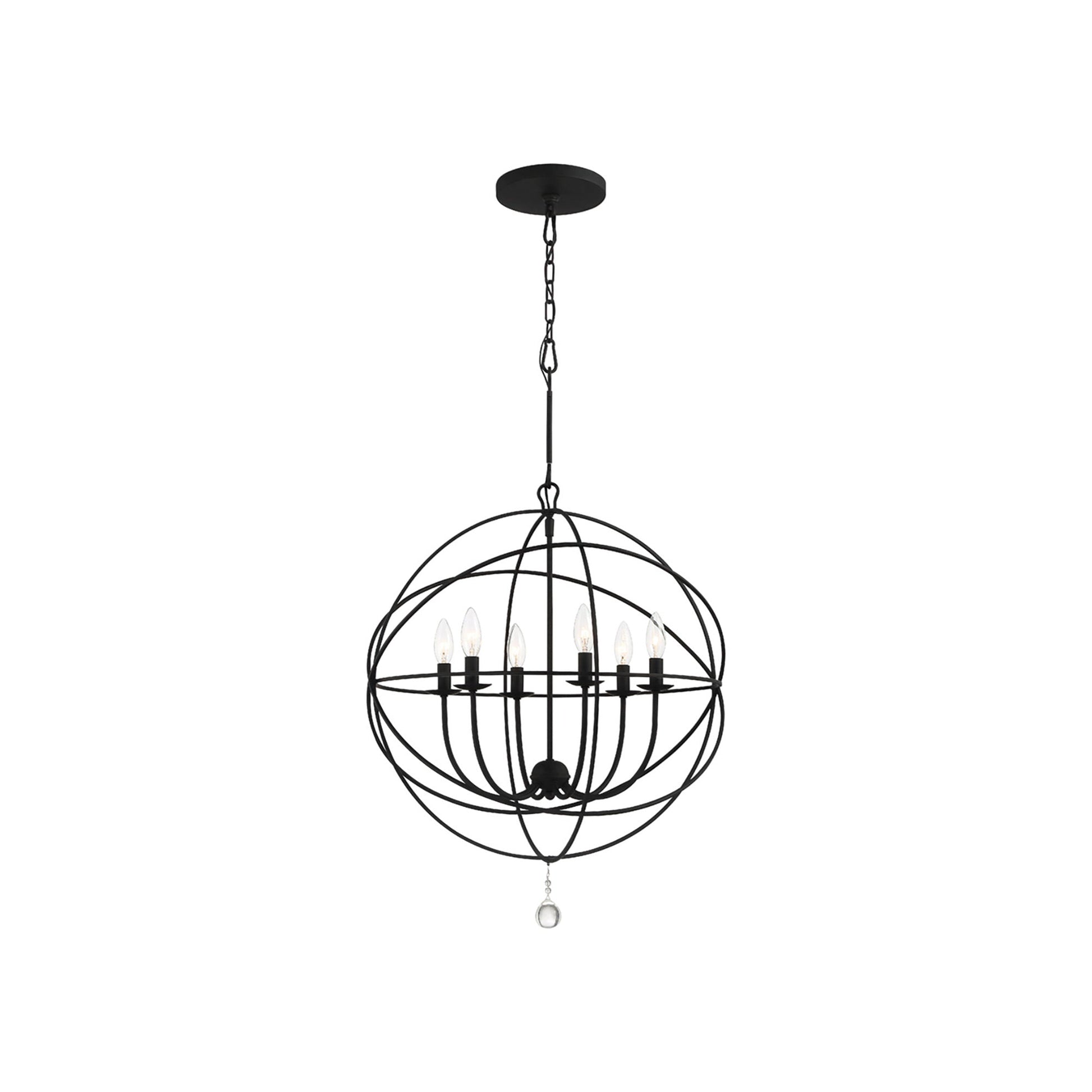 Solaris Chandelier in Black (Medium).