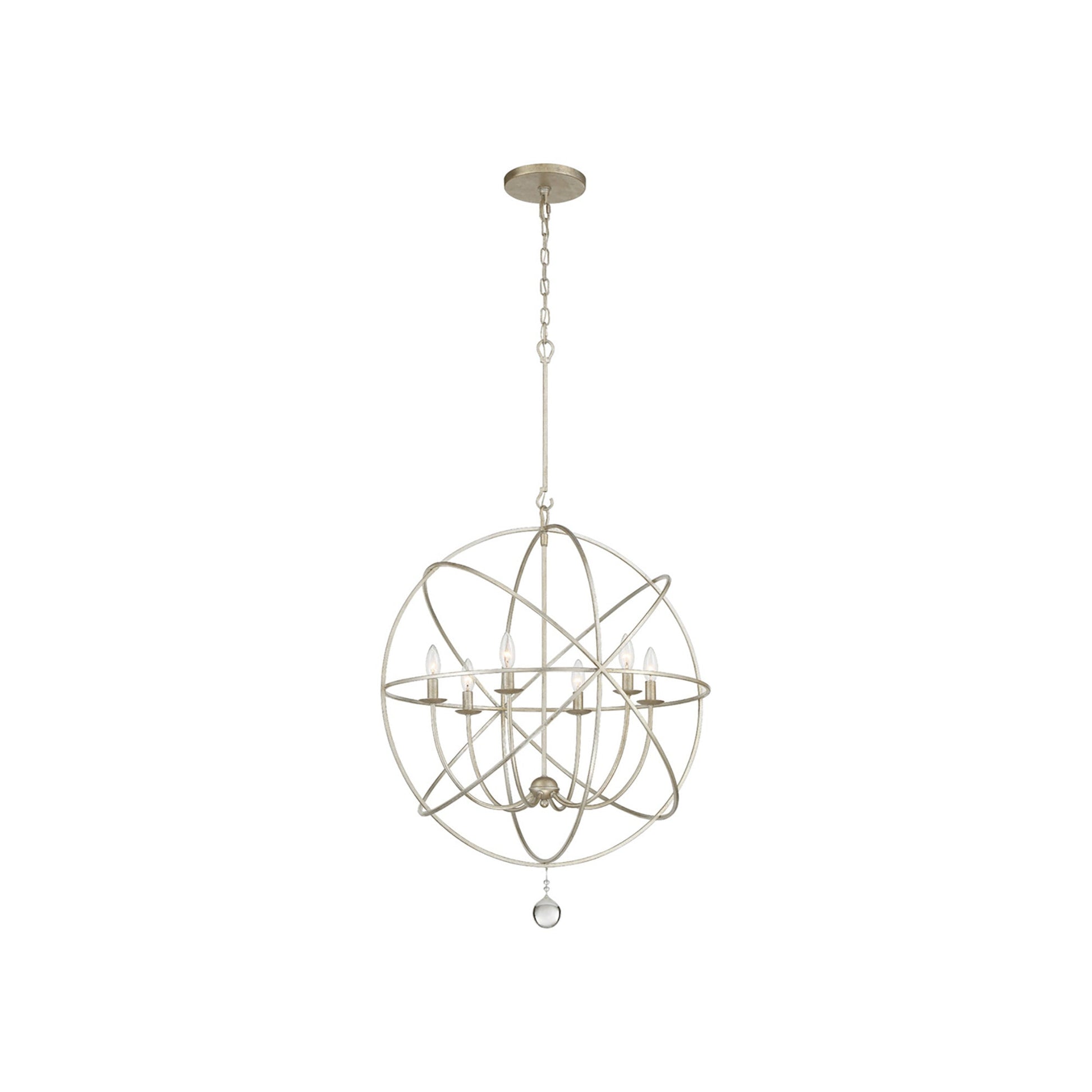 Solaris Chandelier in Olde Silver (Medium).