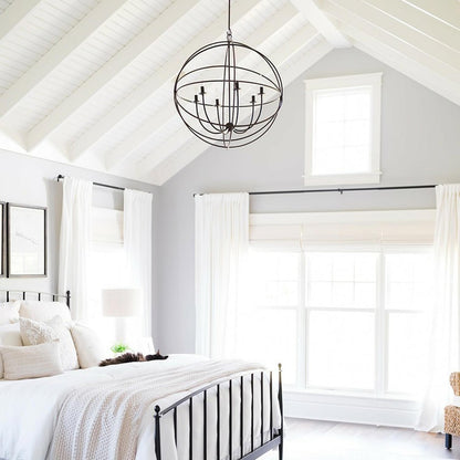 Solaris Chandelier in bedroom.