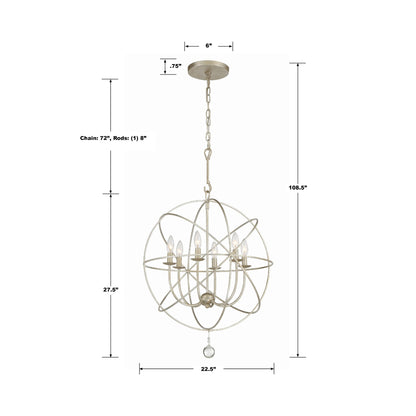 Solaris Chandelier - line drawing.