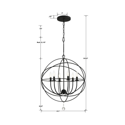 Solaris Chandelier - line drawing.