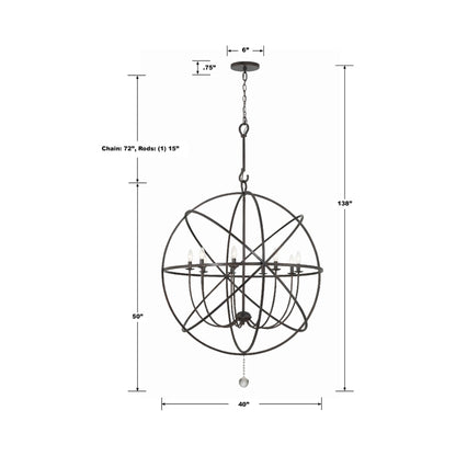 Solaris Chandelier - line drawing.