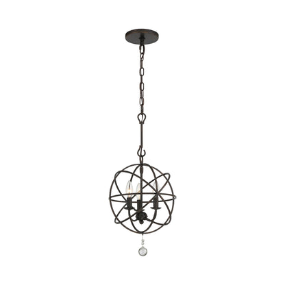 Solaris Mini Chandelier in English Bronze (3-Light).