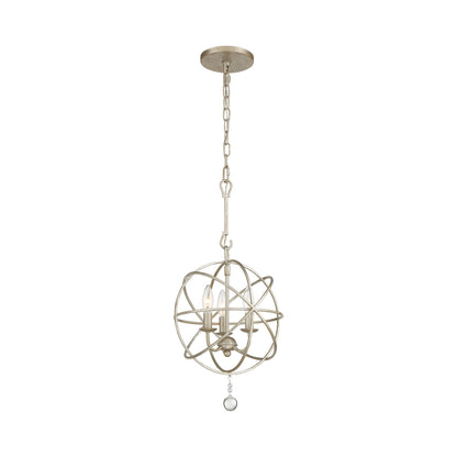 Solaris Mini Chandelier in Olde Silver (3-Light).