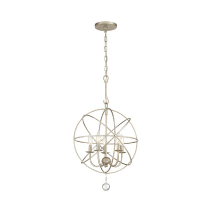 Solaris Mini Chandelier in Olde Silver (5-Light).