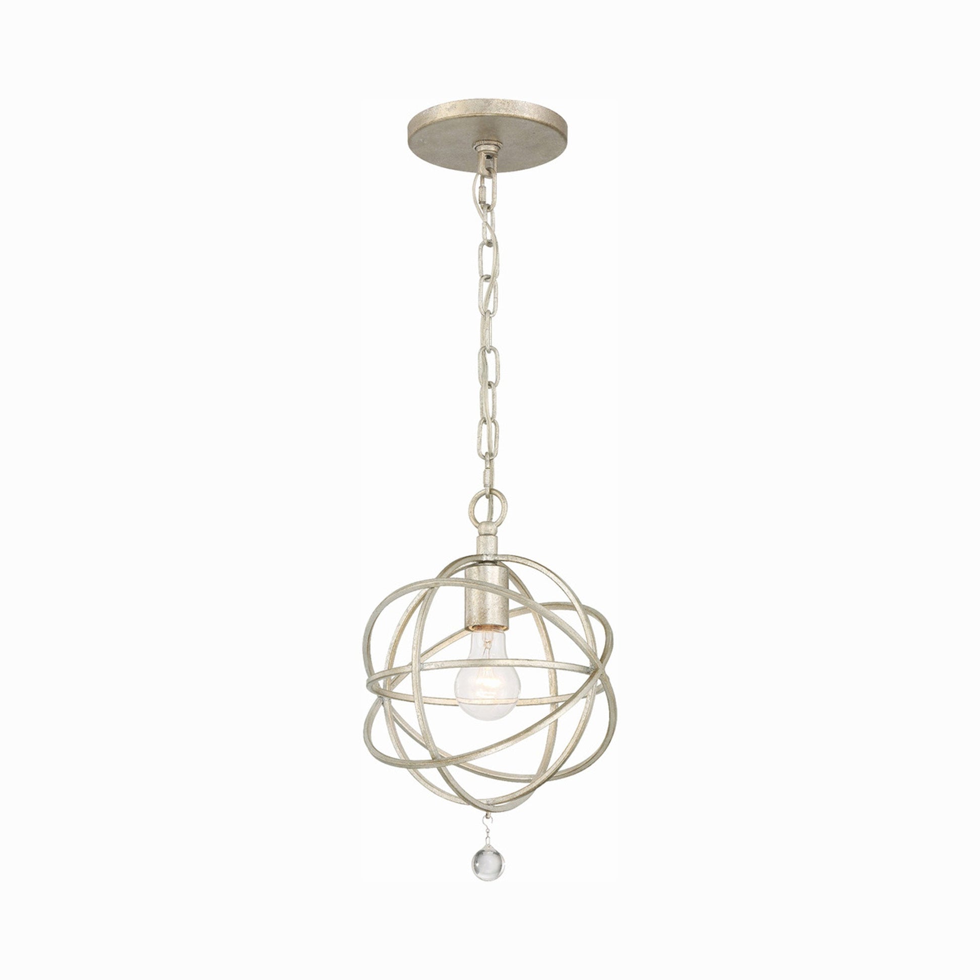 Solaris Pendant Light in Olde Silver.