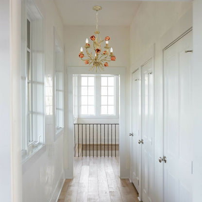 Southport Chandelier in hallway.