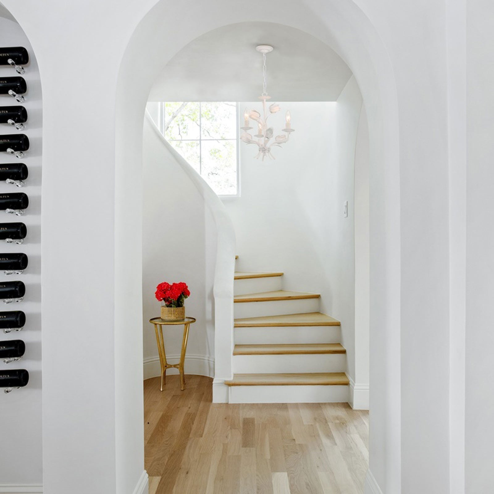 Southport Chandelier in stairway.