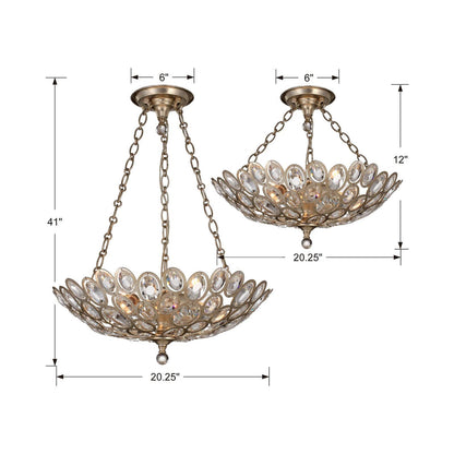 Sterling Chandelier - line drawing.