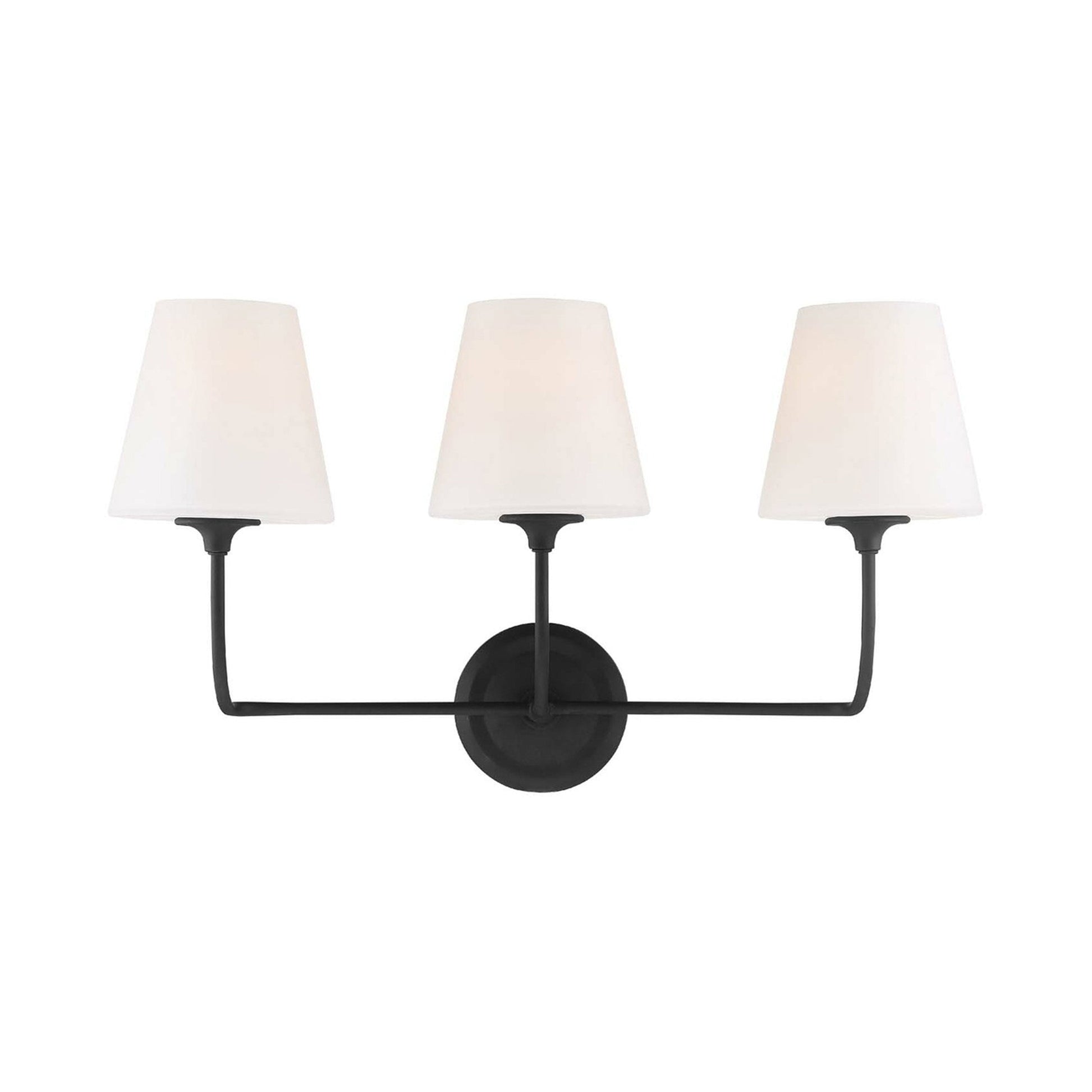 Sylvan Bath Vanity Light in Black Forged (3-Light).