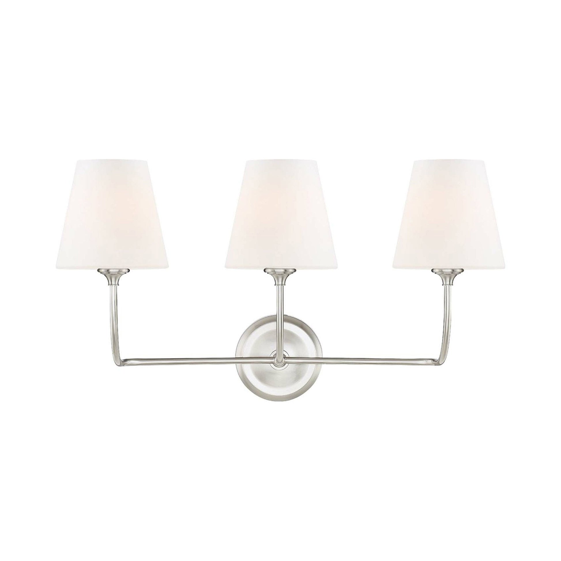 Sylvan Bath Vanity Light in Brushed Nickel (3-Light).