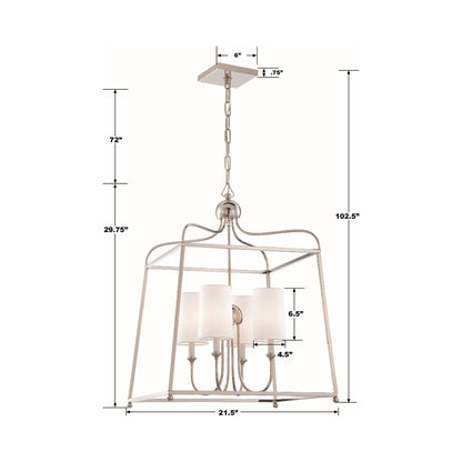 Sylvan Chandelier - line drawing.