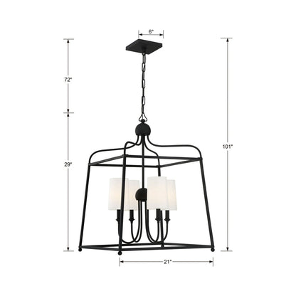 Sylvan Chandelier - line drawing.