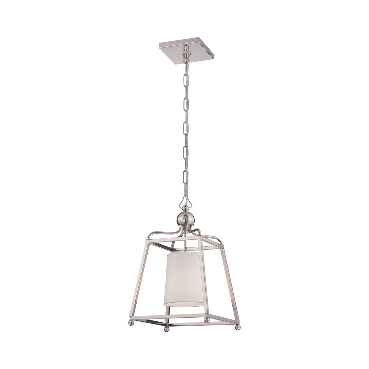 Sylvan Pendant Light in Polished Nickel.