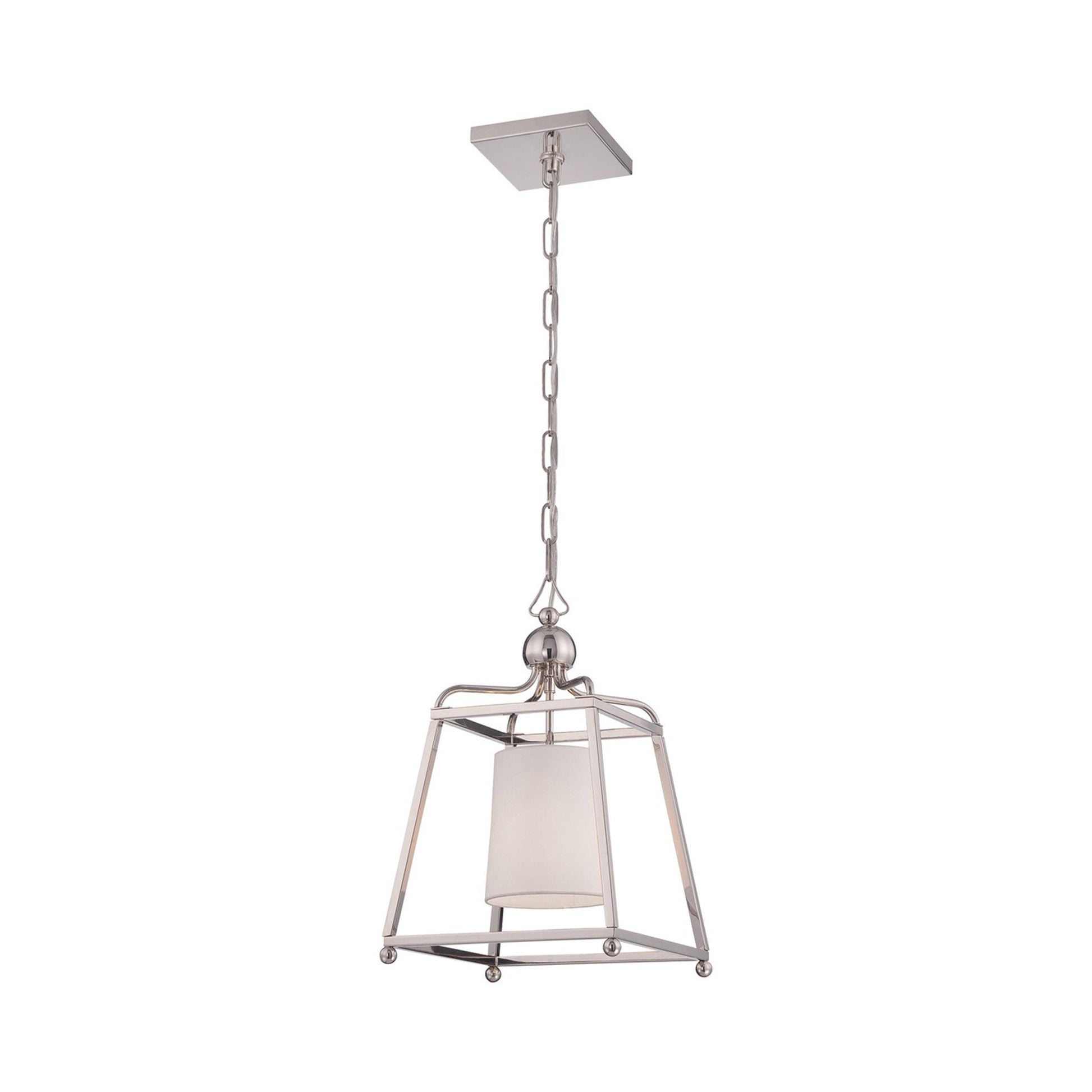 Sylvan Pendant Light in Polished Nickel.