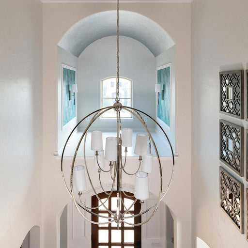 Sylvan Round Chandelier in hallway.