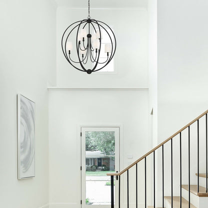 Sylvan Round Chandelier in hallway.