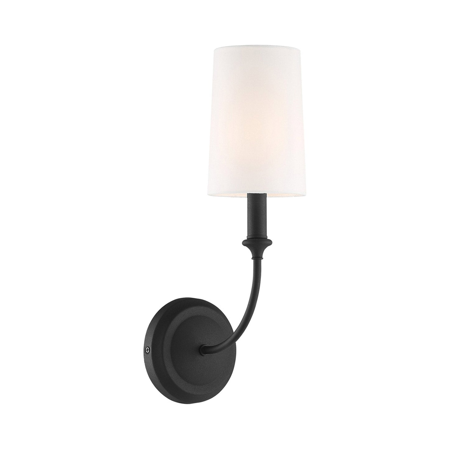 Sylvan Vanity Wall Light in Black Forged (1-Light).