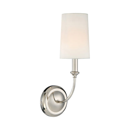 Sylvan Vanity Wall Light in Polished Nickel (1-Light).