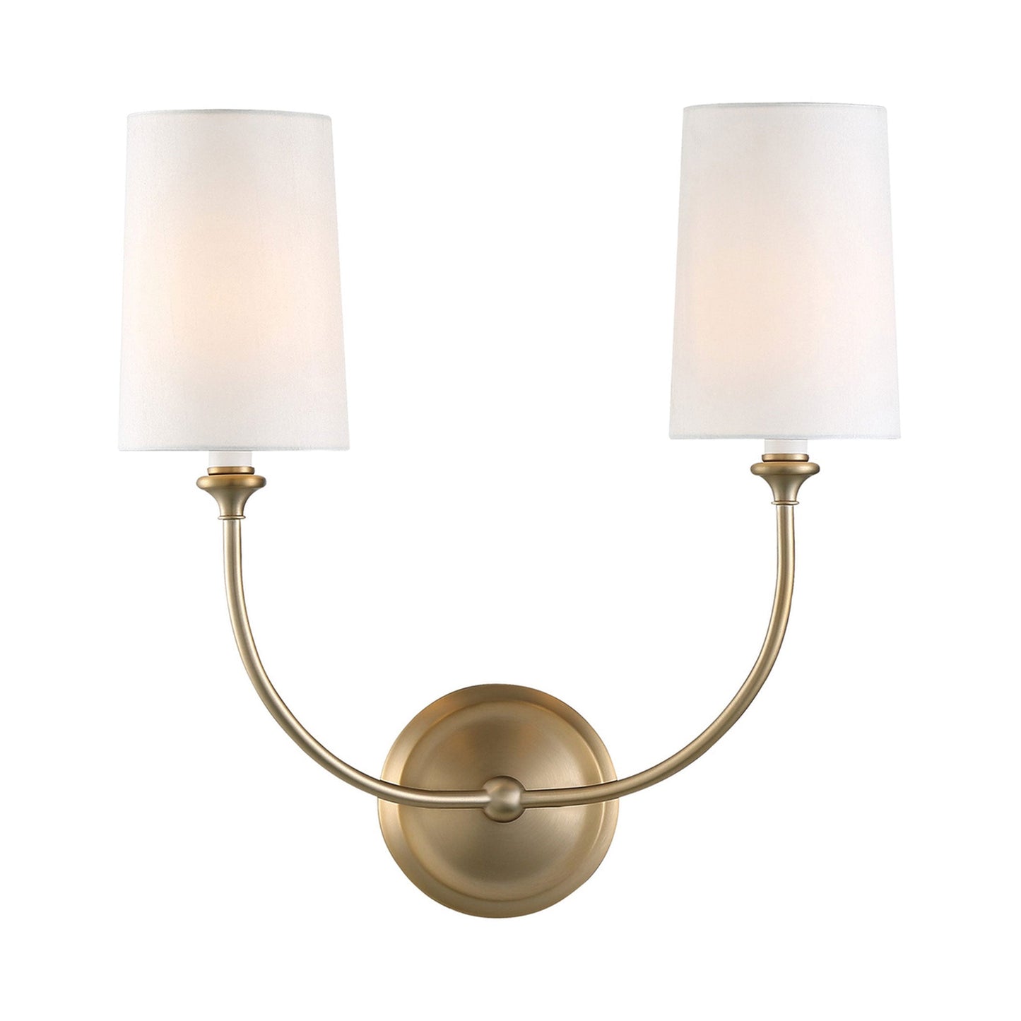 Sylvan Vanity Wall Light in Vibrant Gold (2-Light).