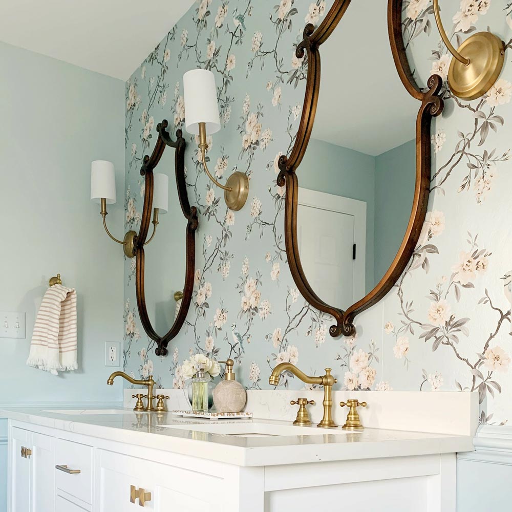 Sylvan Vanity Wall Light in bathroom.