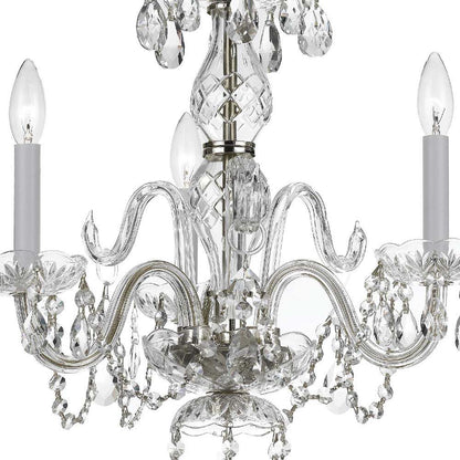 Traditional Crystal Mini Chandelier in Detail.