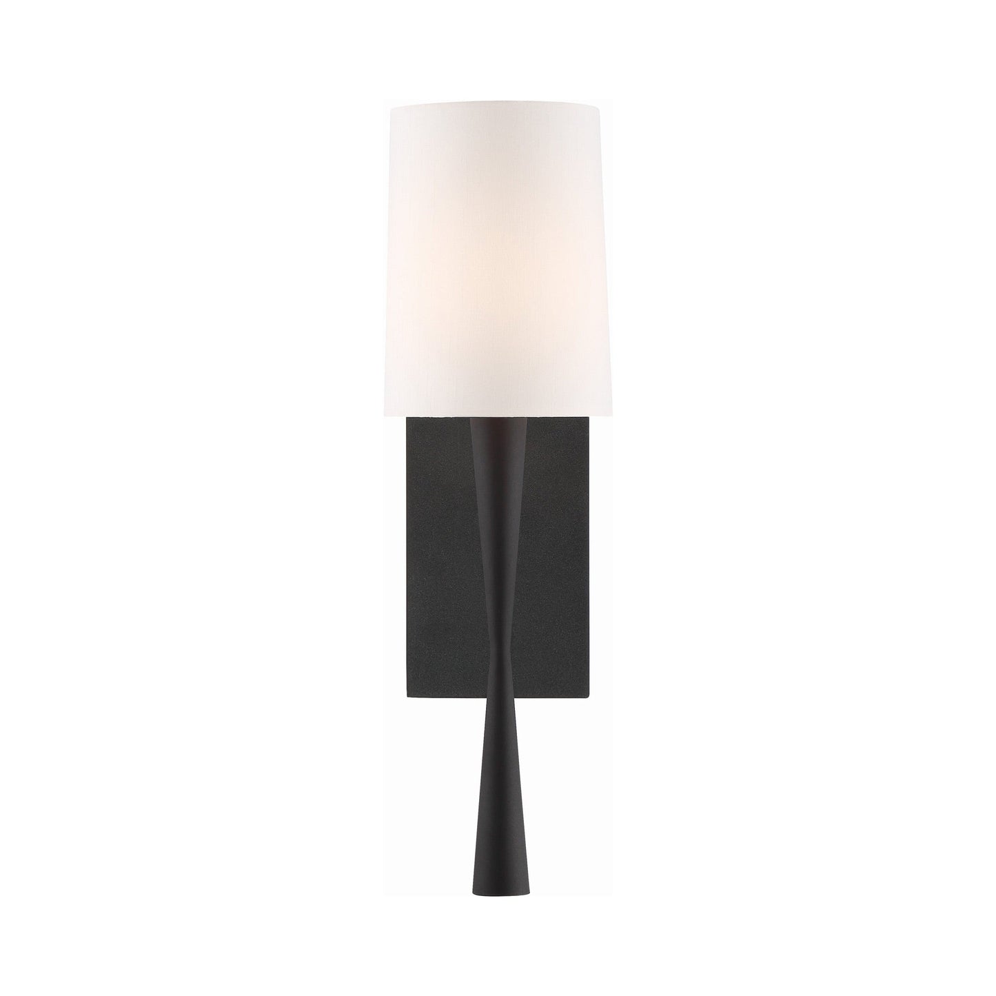Trenton Wall Light in Black Forged (Fabric).