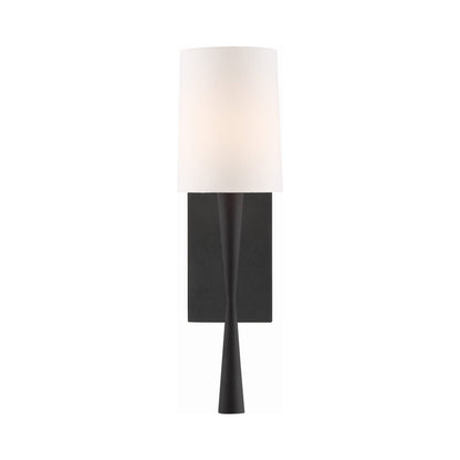 Trenton Wall Light in Black Forged (Fabric).