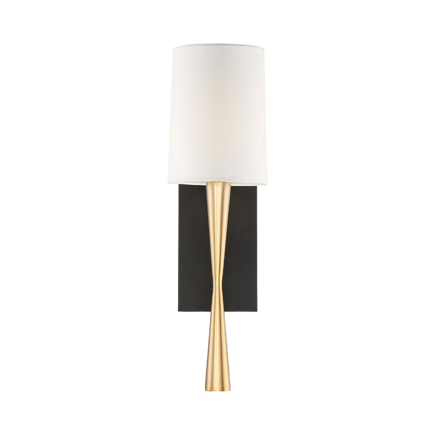 Trenton Wall Light in Aged Brass/Black Forged.