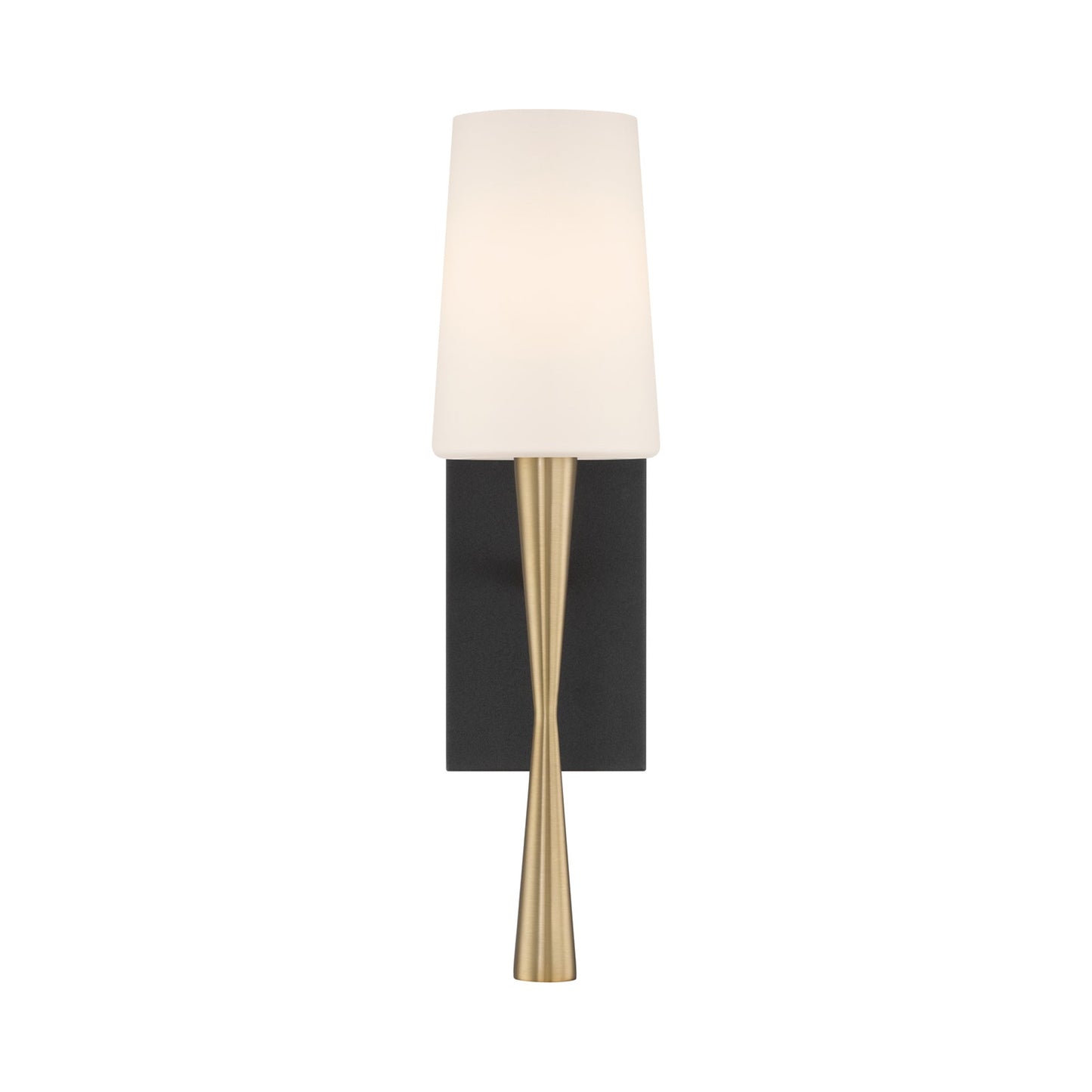Trenton Wall Light in Aged Brass/Black Forged (Glass).