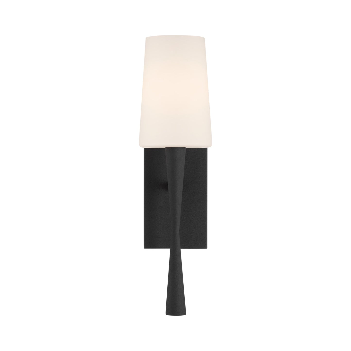 Trenton Wall Light in Black Forged (Glass).