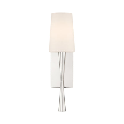 Trenton Wall Light in Polished Nickel (Glass).