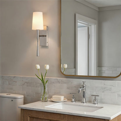 Trenton Wall Light in bathroom.