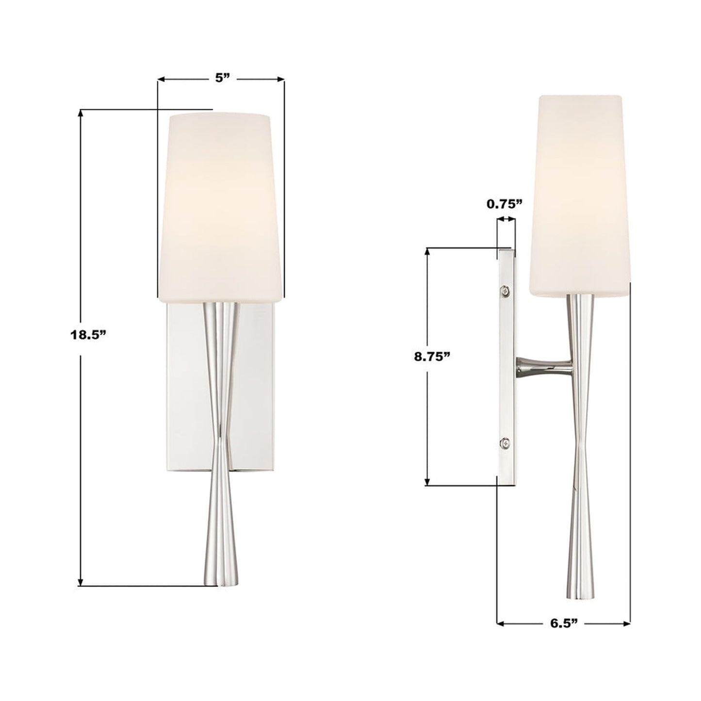 Trenton Wall Light - line drawing.