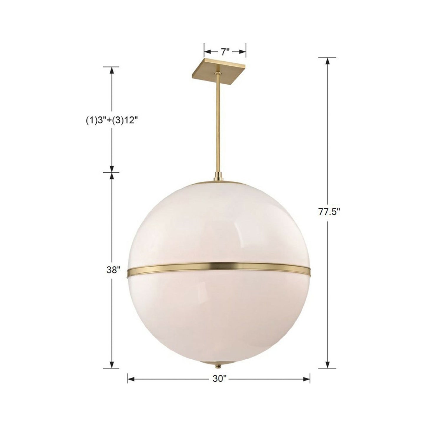 Truax Chandelier - line drawing.